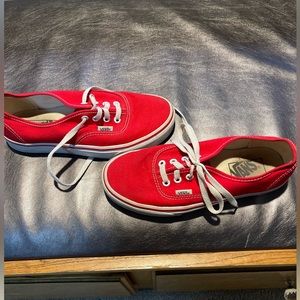 Womens red vans sneakers